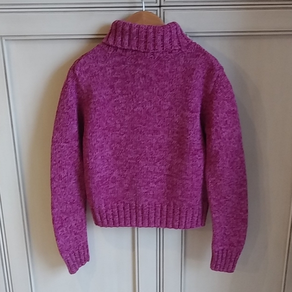 Roots Girl Double Zippered Purple Sweater Size 10 - Picture 6 of 10